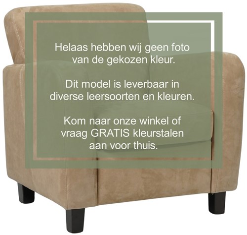 Leren fauteuil Believe - Toledo leer Olive - Hout bruin