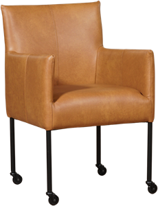 Leren eetkamerstoel desire 507 bruin, bruin leer, bruine keukenstoelen