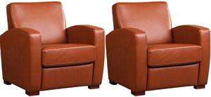 Leren fauteuil kindly, bruin leer, bruine stoel