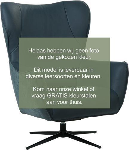 Leren draaifauteuil Leaf - Hermes Antracite (donkergrijs)