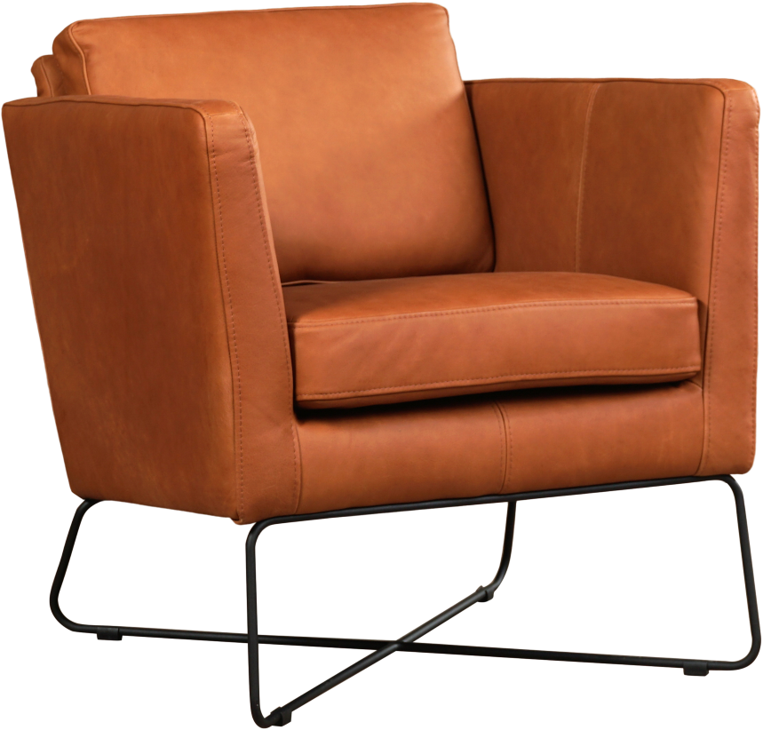 Ongemak auteur Kwijtschelding Leren fauteuil Crossover - Rancho Leer Cognac ShopX