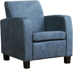 Leren fauteuil joy 411 blauw, blauw leer, blauwe stoel