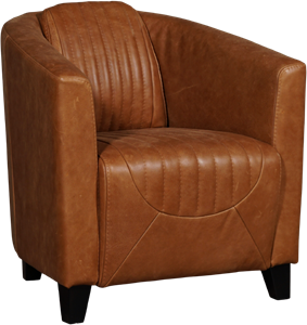 Leren fauteuil press special 222 bruin, bruin leer, bruine stoel