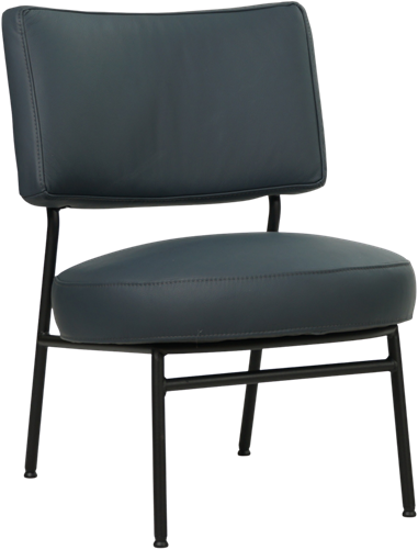 Leren ronde fauteuil Rondo - Toledo Leer Marine