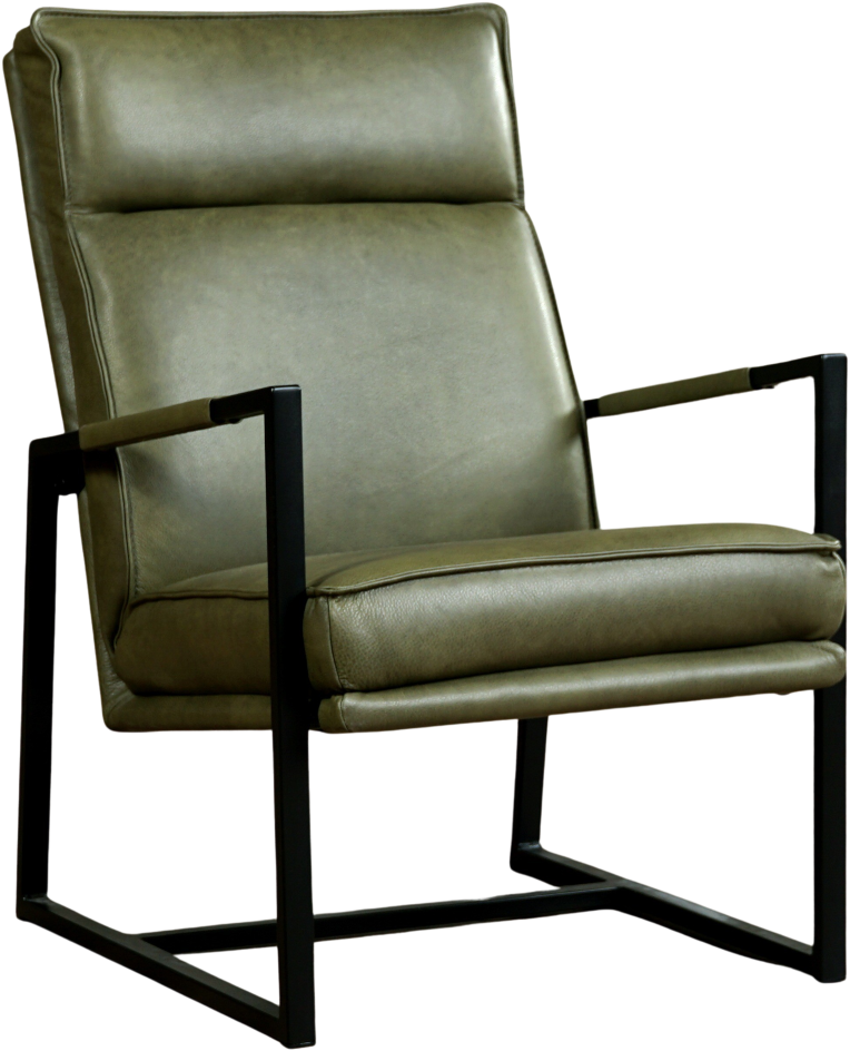 temperen motief premier Leren design fauteuil hoge rugleuning Square - Vintage Leer Olive ShopX