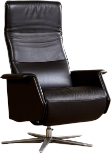 Leren relaxfauteuil mojo 1026 bruin, bruin leer, bruine stoel