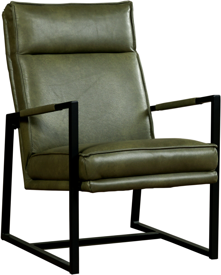 Gewoon Sitcom Zending Leren design fauteuil hoge rugleuning Square ShopX