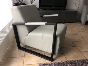 Leren fauteuil touch 237 crème, crème leer, crème stoel